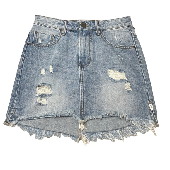 One teaspoon 2020 MINI HIGH WAIST DENIM SKIRT - Picture 2 of 10